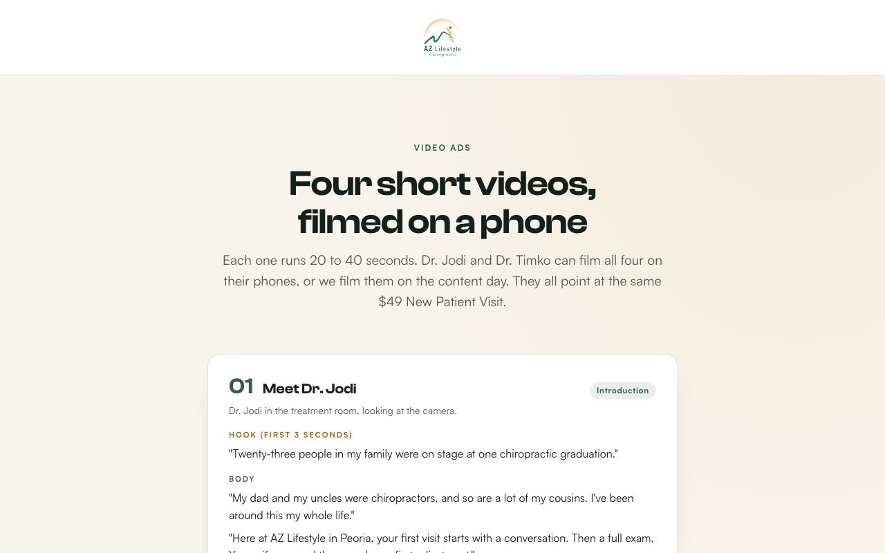 Video ad scripts preview
